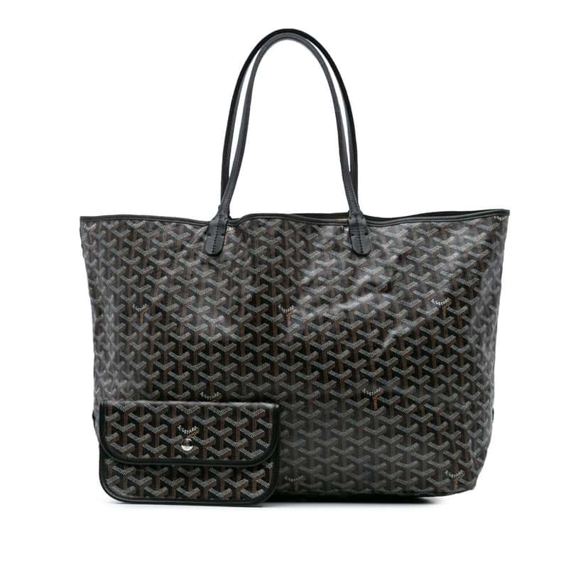 Goyard Goyardine Saint Louis GM Black Canvas Good condition - Front View