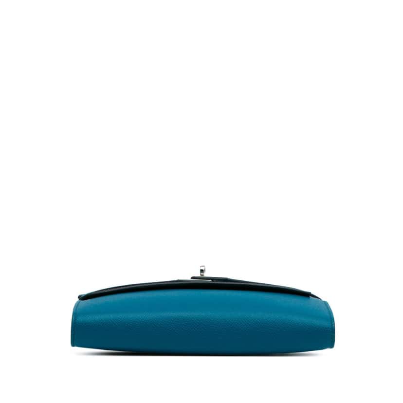 Hermès Epsom Kelly Longue Wallet Blue Leather Good condition - Inside View