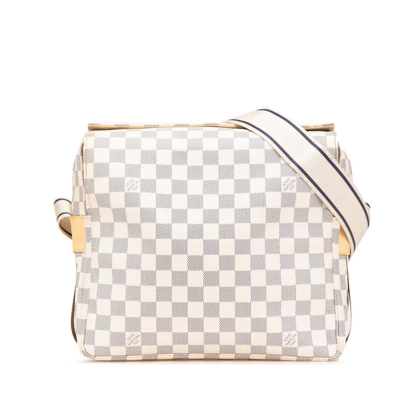 Louis Vuitton Damier Azur Naviglio White Canvas Good condition - Front View