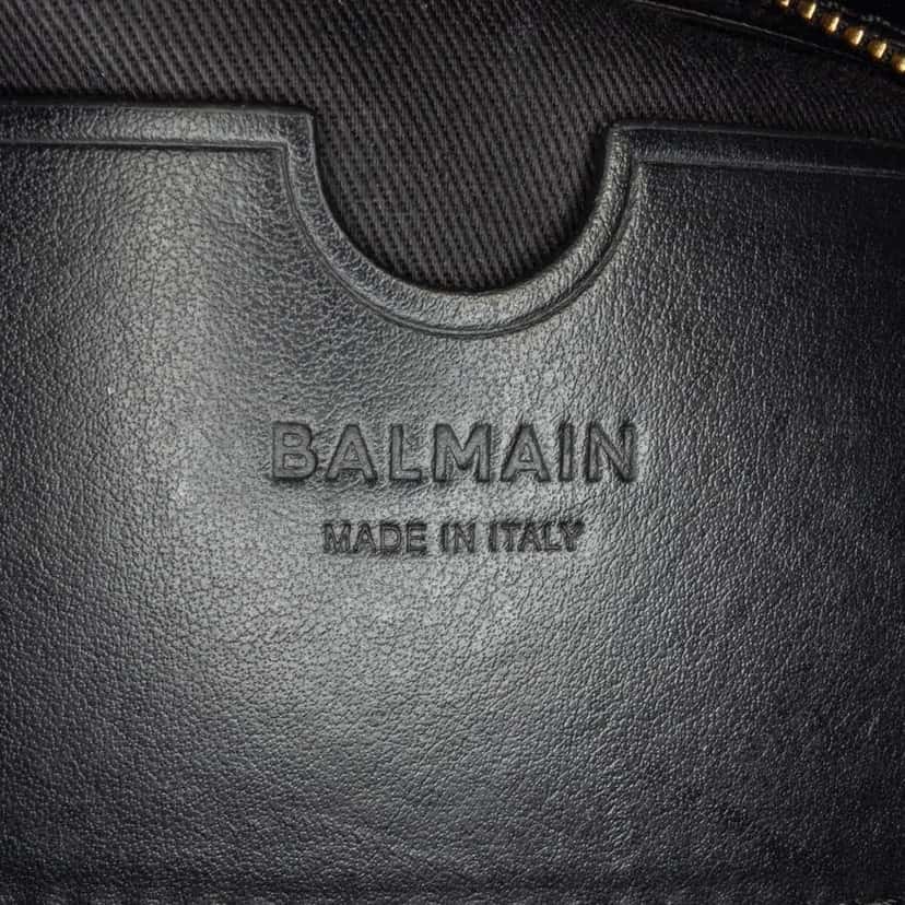 Balmain Canvas B-Army 26 Shoulder Bag Black Canvas Good condition - Box View