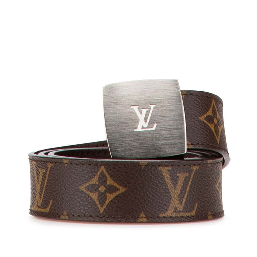 Louis Vuitton Monogram LV Cut Belt Brown Canvas Good condition - Front View
