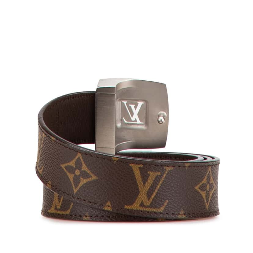 Louis Vuitton Monogram LV Cut Belt Brown Canvas Good condition - Inside View