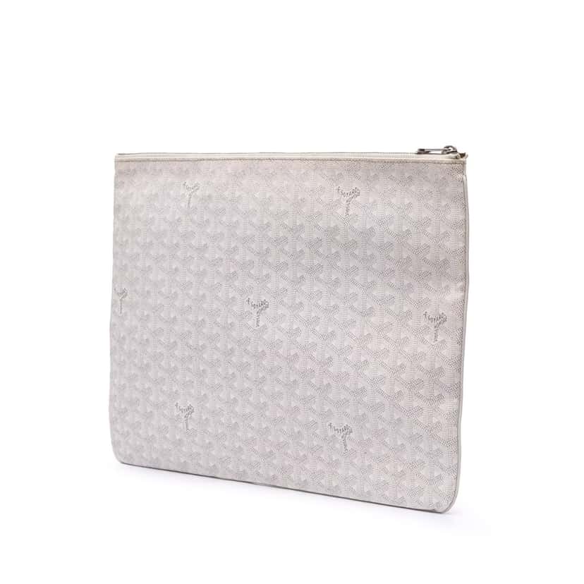 Goyard Goyardine Senat GM White Canvas Good condition - Back View