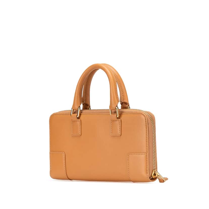 Loewe Leather Amazona Pouch Brown Leather Good condition - Back View
