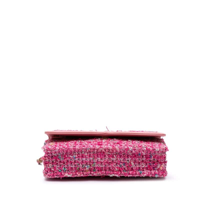 Chanel Small Tweed CC Filigree Flap Pink Tweed Good condition - Inside View