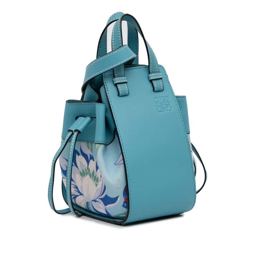 Loewe Paula's Ibiza Mini Hammock Blue Leather Good condition - Back View