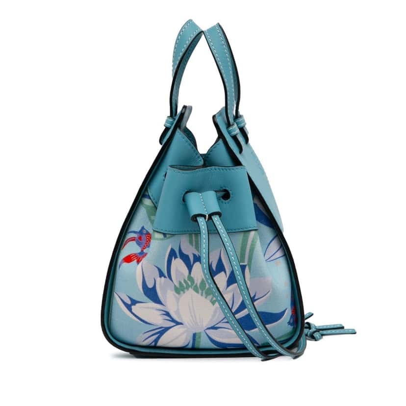 Loewe Paula's Ibiza Mini Hammock Blue Leather Good condition - Inside View