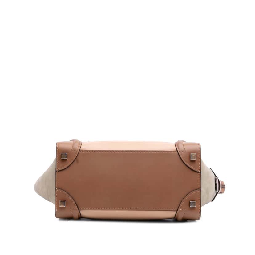 Celine Micro Tricolor Luggage Tote Brown Leather Good condition - Inside View