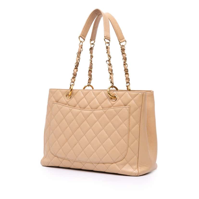 Chanel Caviar Grand Shopping Tote Brown Leather Good condition - Back View