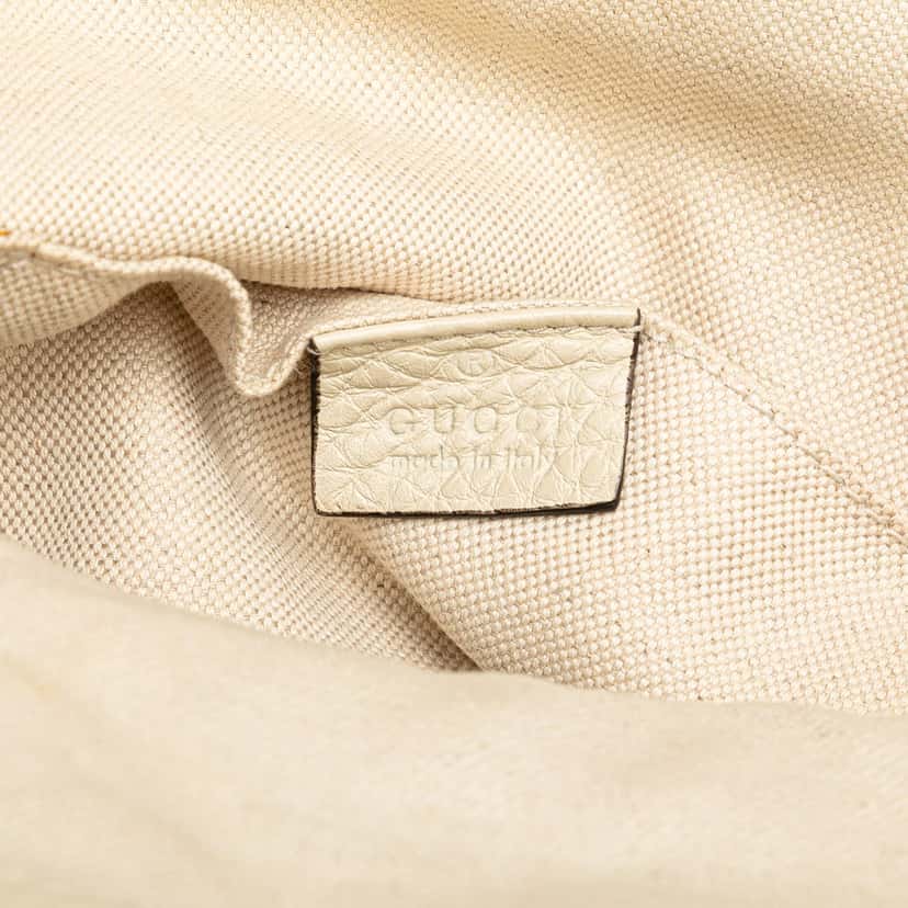 Gucci Leather Bamboo Tassel Backpack White Leather Good condition - Box View