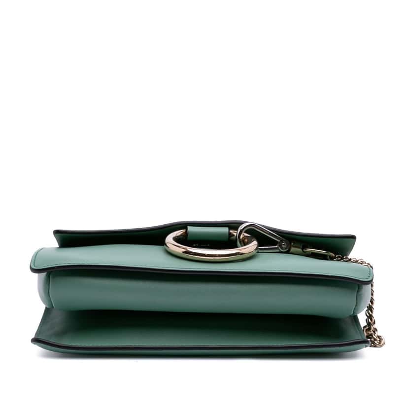 Chloé Small Suede and Calfskin Faye Crossbody Green Leather Good condition - Inside View