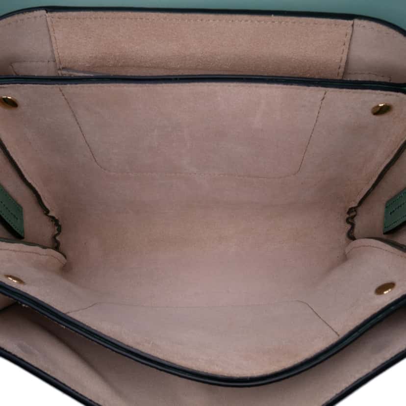 Chloé Small Suede and Calfskin Faye Crossbody Green Leather Good condition - Model View