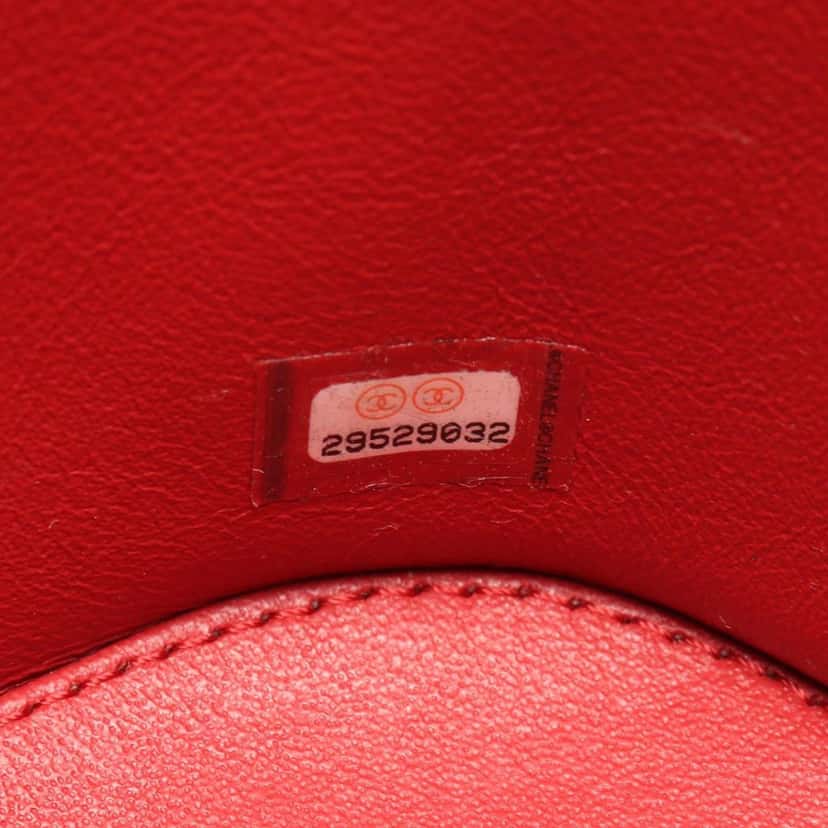 Chanel Quilted Lambskin Trendy CC Vanity Case Red Leather Good condition - Box View