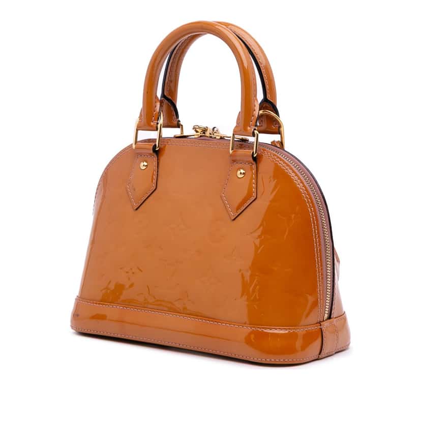Louis Vuitton Monogram Vernis Alma BB Brown Leather Good condition - Back View