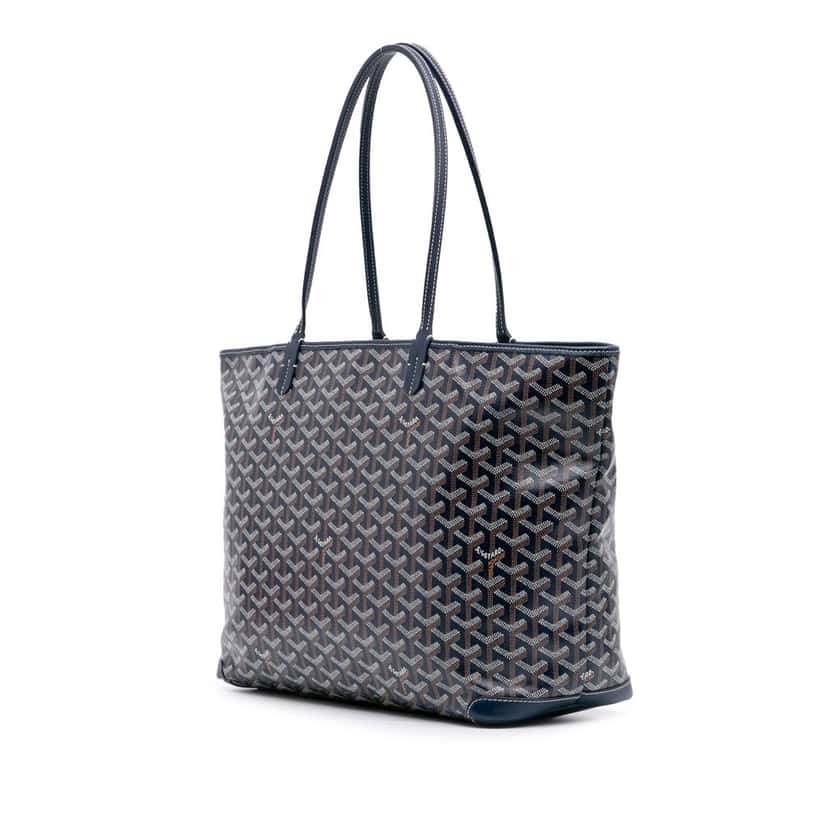 Goyard Goyardine Artois MM Blue Canvas Good condition - Back View