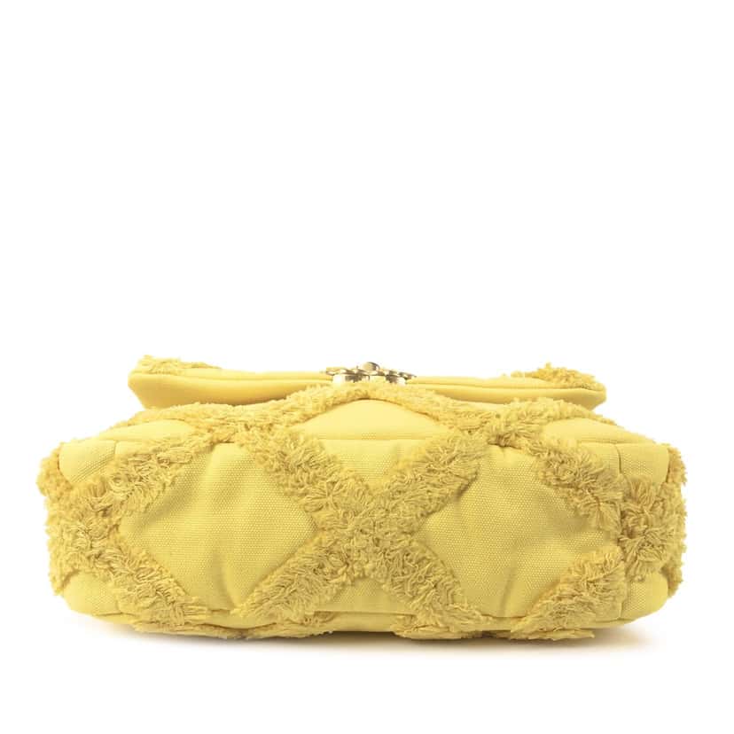 Chanel Medium Canvas 19 Flap Yellow Canvas Very good condition - Model View