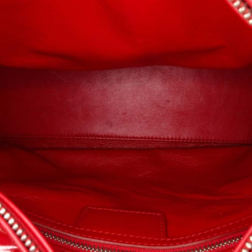 Dior Medium Tweed Fringe Rhinestone Lady Dior Red Tweed Good condition - Model View