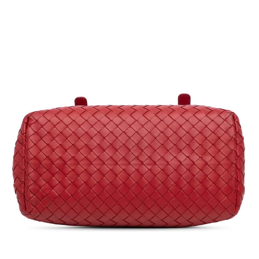 Bottega Veneta Small Intrecciato Roma Red Leather Good condition - Inside View