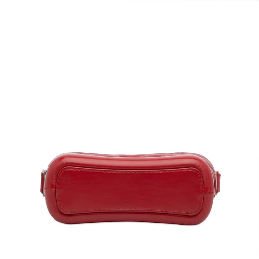 Chanel Small Chevron Lambskin Gabrielle Crossbody Red Leather Good condition - Box View