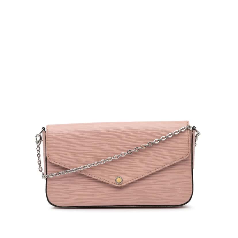 Louis Vuitton Epi Pochette Felicie Pink Leather Good condition - Front View