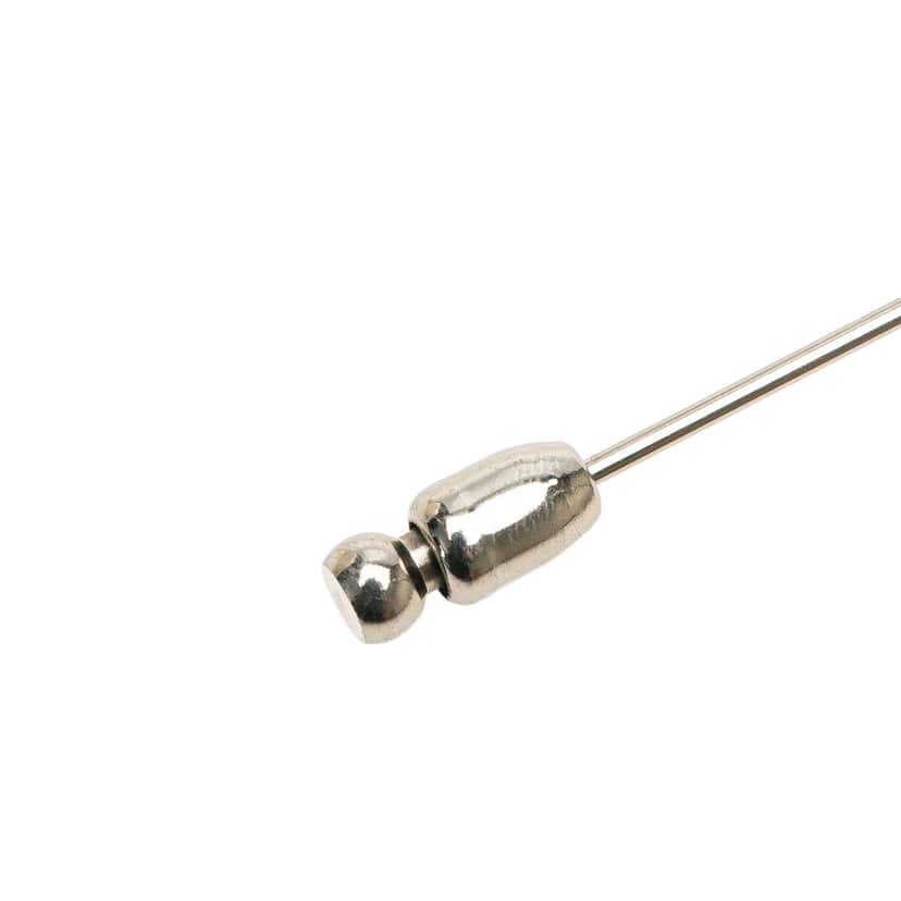 Hermès Palladium Plated Bijouterie Fantaisie Cheval Pin Brooch Silver Metal Good condition - Back View