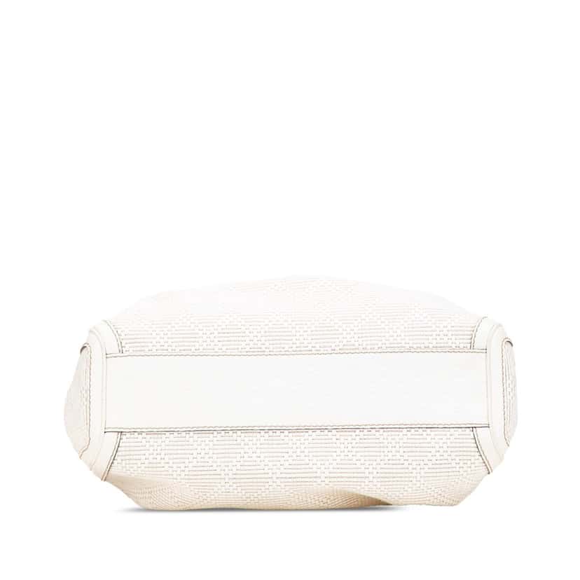 Gucci Medium Diamante Raffia Sukey Tote White Good condition - Inside View