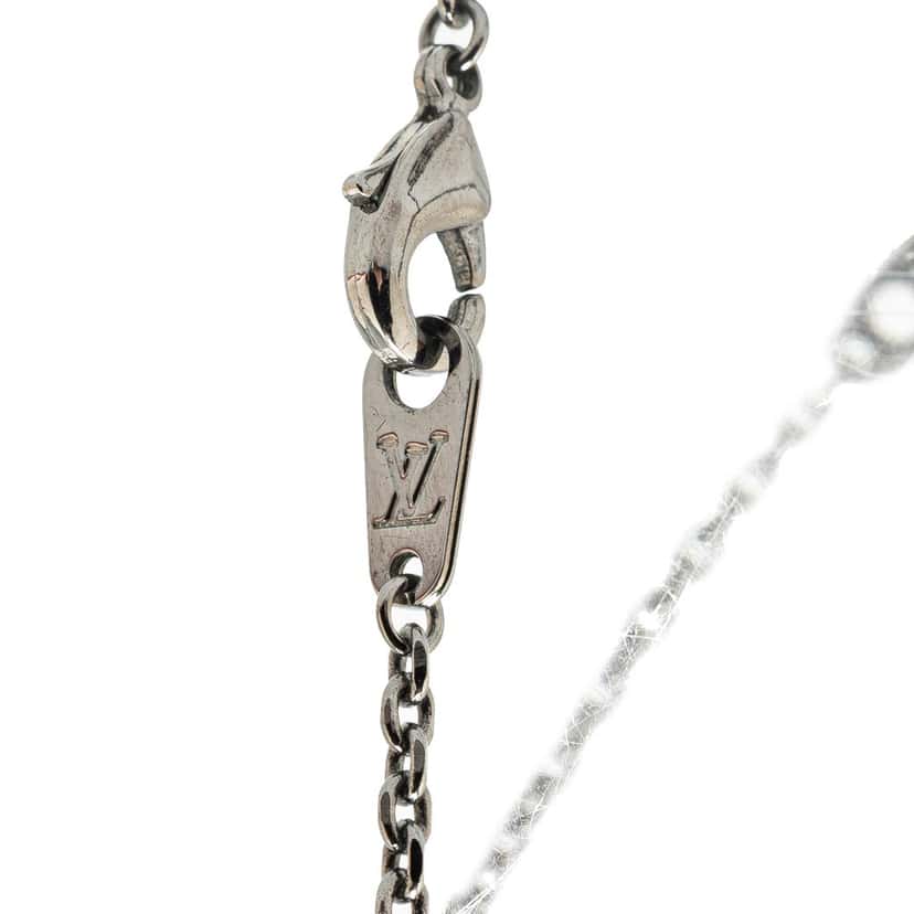 Louis Vuitton Brass Ruthenium Vivienne Pendant Necklace Silver Brass Good condition - Box View