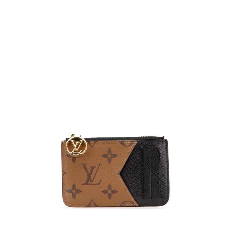 Louis Vuitton Monogram Reverse Romy Card Holder Brown Canvas Good condition - Front View