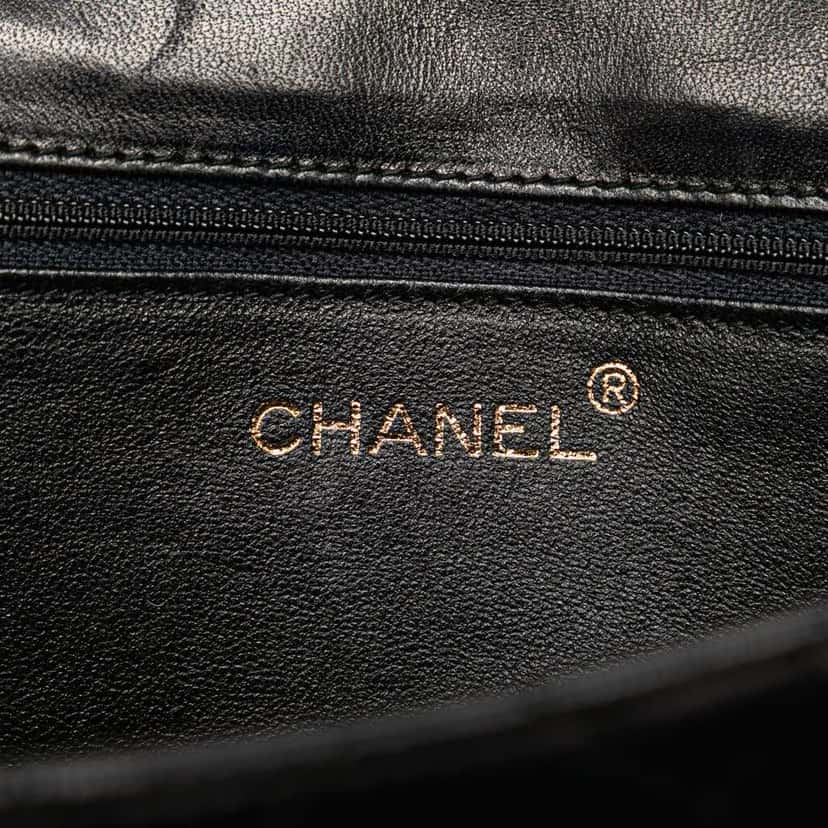 Chanel Quilted Lambskin Tassel Flap Black Leather Good condition - Box View