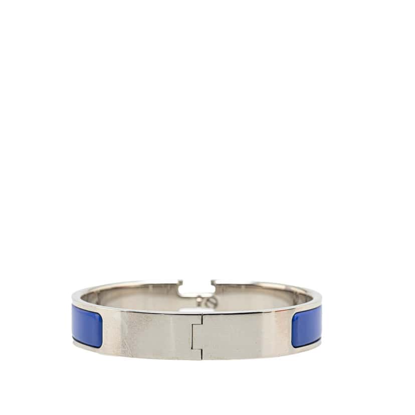 Hermès Narrow Enamel Clic H Bracelet GM Blue Good condition - Inside View