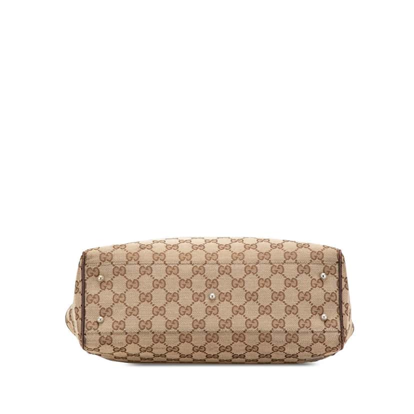 Gucci GG Canvas Web Pop Tote Brown Canvas Good condition - Inside View