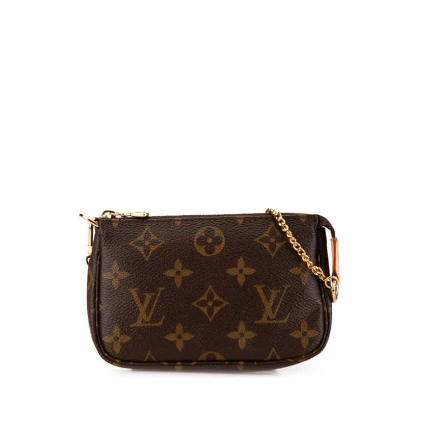 Louis Vuitton Monogram Mini Pochette Accessoires Brown Canvas Good condition - Front View
