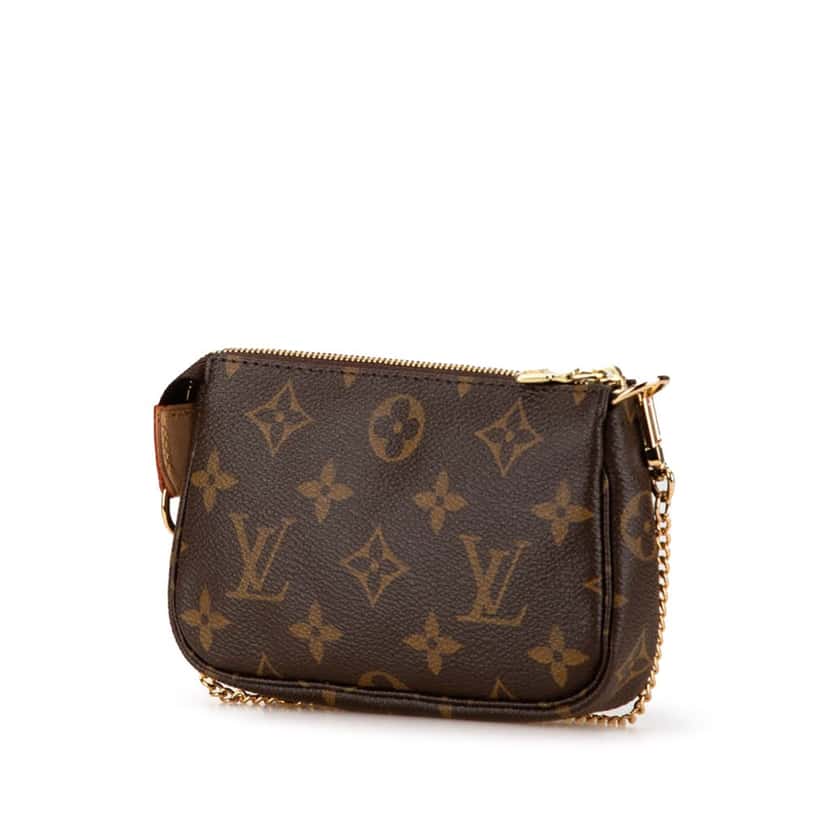 Louis Vuitton Monogram Mini Pochette Accessoires Brown Canvas Good condition - Back View