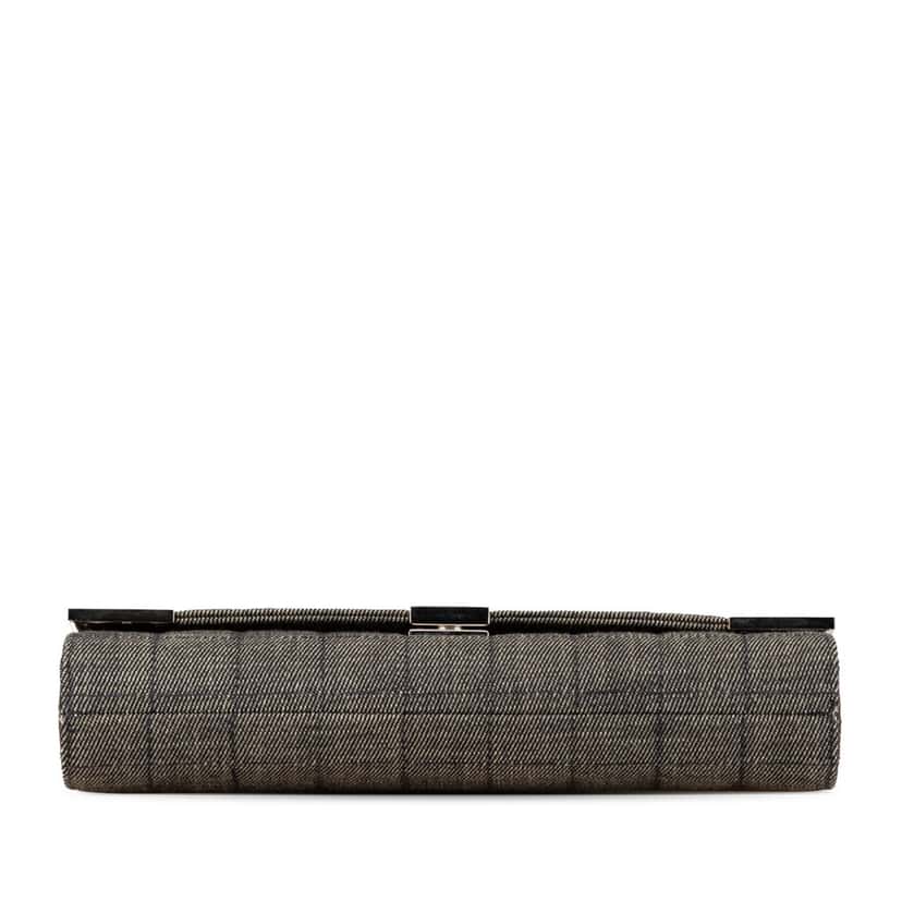 Chanel CC Choco Bar Denim Chain Flap Grey Denim Good condition - Inside View