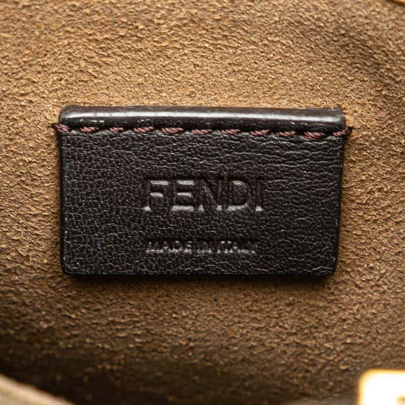 Fendi Mini Zucca Canvas Sunshine Shopper Tote Brown Canvas Good condition - Box View