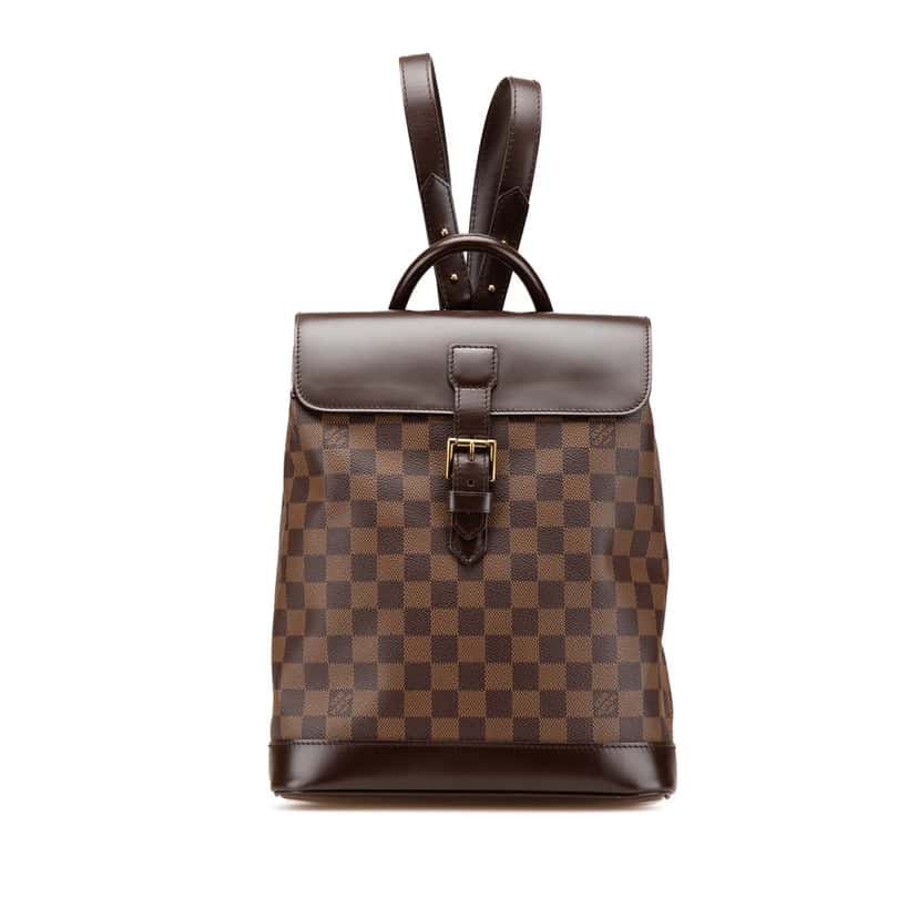 Louis Vuitton Damier Ebene Soho Brown Canvas Good condition - Front View