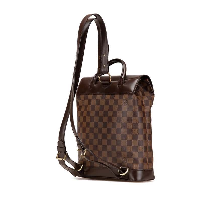 Louis Vuitton Damier Ebene Soho Brown Canvas Good condition - Back View