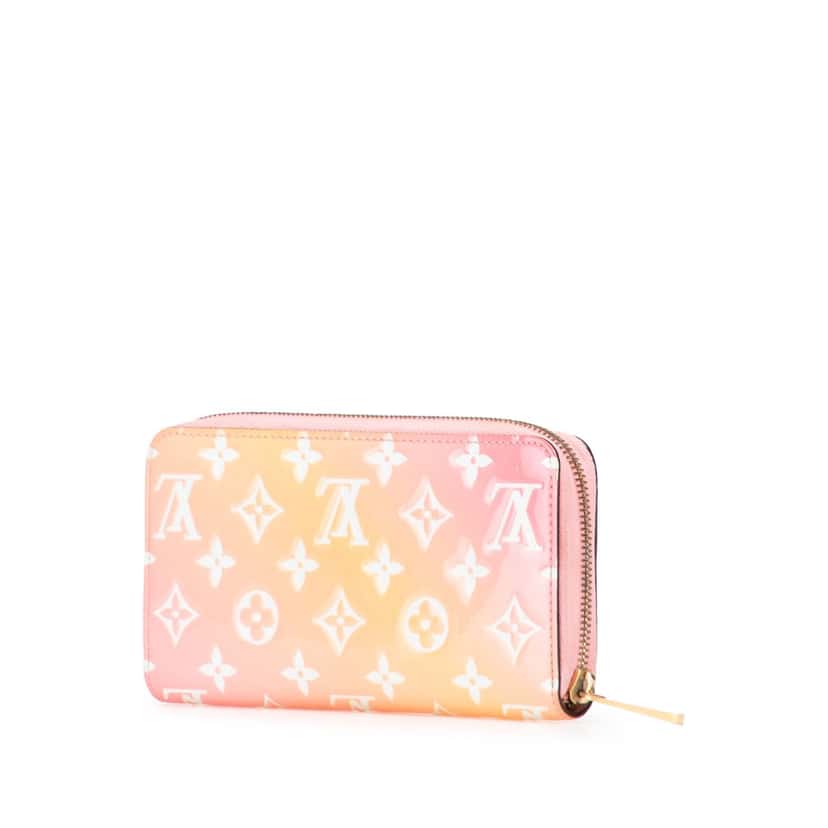 Louis Vuitton Monogram Vernis Valentines Day Zippy Long Wallet Pink Leather Good condition - Back View
