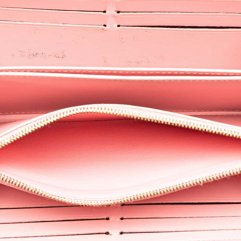 Louis Vuitton Monogram Vernis Valentines Day Zippy Long Wallet Pink Leather Good condition - Model View