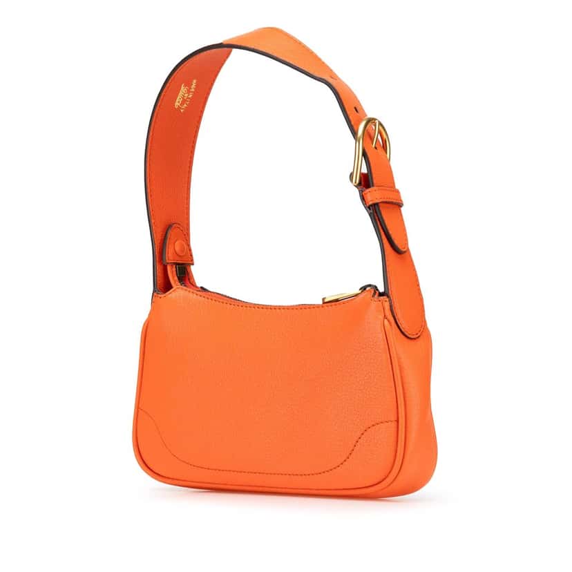 Gucci Mini Leather Aphrodite Shoulder Bag Orange Leather Good condition - Back View