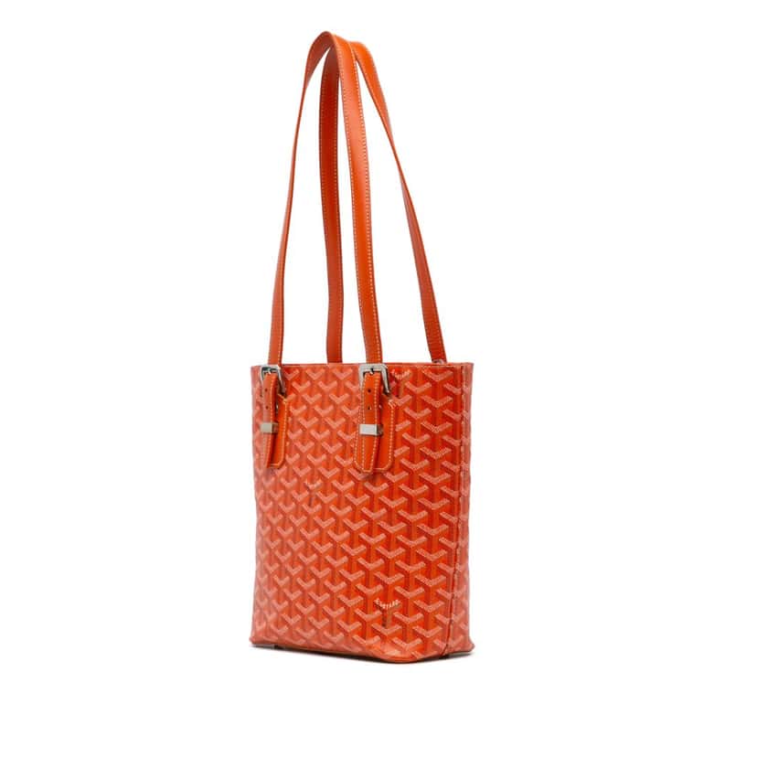 Goyard Goyardine Marie Galante PM Orange Canvas Good condition - Back View