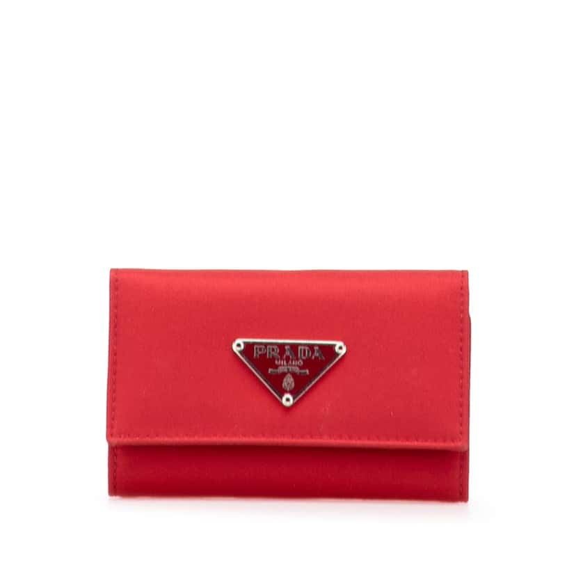 Prada Tessuto Key Holder Red Good condition - Front View