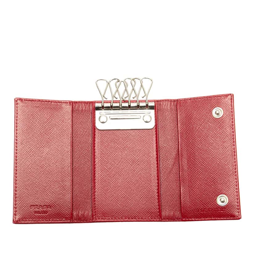 Prada Tessuto Key Holder Red Good condition - Model View