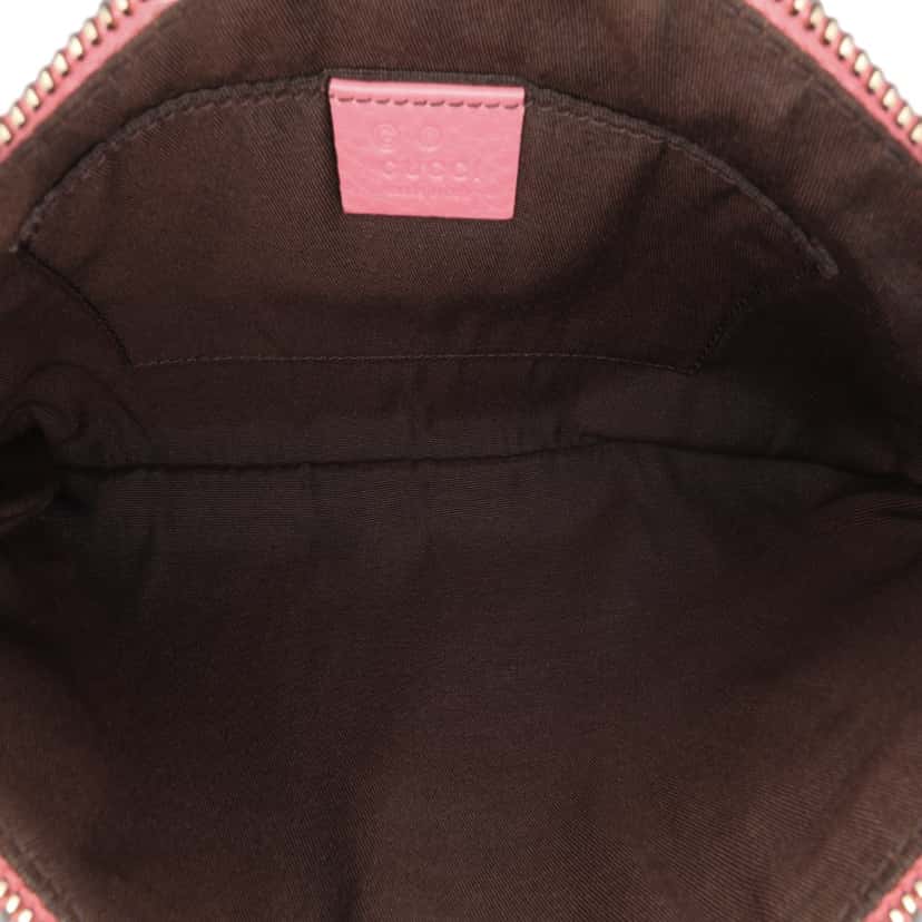 Gucci Calfskin Bamboo Clutch Pink Leather Good condition - Model View