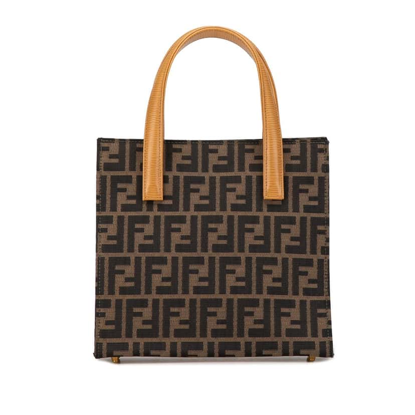 Fendi Zucca Canvas Front Pocket Tote Brown Canvas Good condition - Inside View