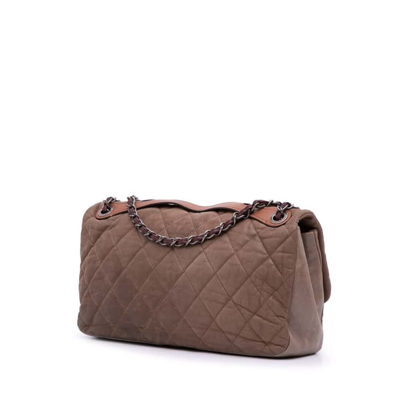 Chanel Jumbo Iridescent Calfskin In The Mix Flap Brown Leather Good condition - Back View