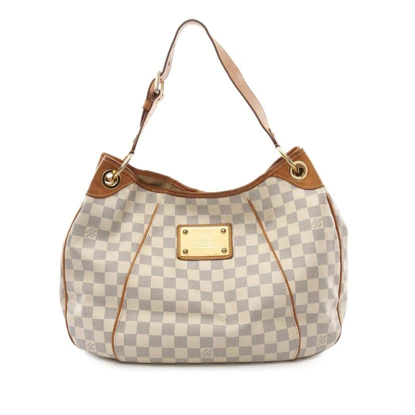 Louis Vuitton Damier Azur Galliera PM White Canvas Fair condition - Front View