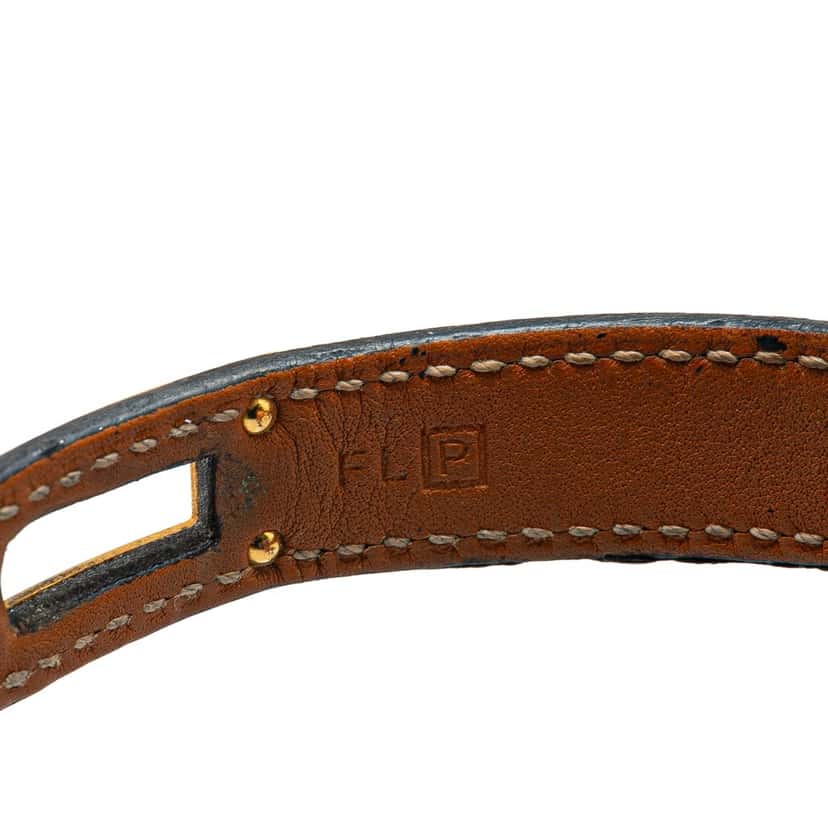 Hermès Box Calf Kelly Double Tour Bracelet Black Leather Good condition - Box View