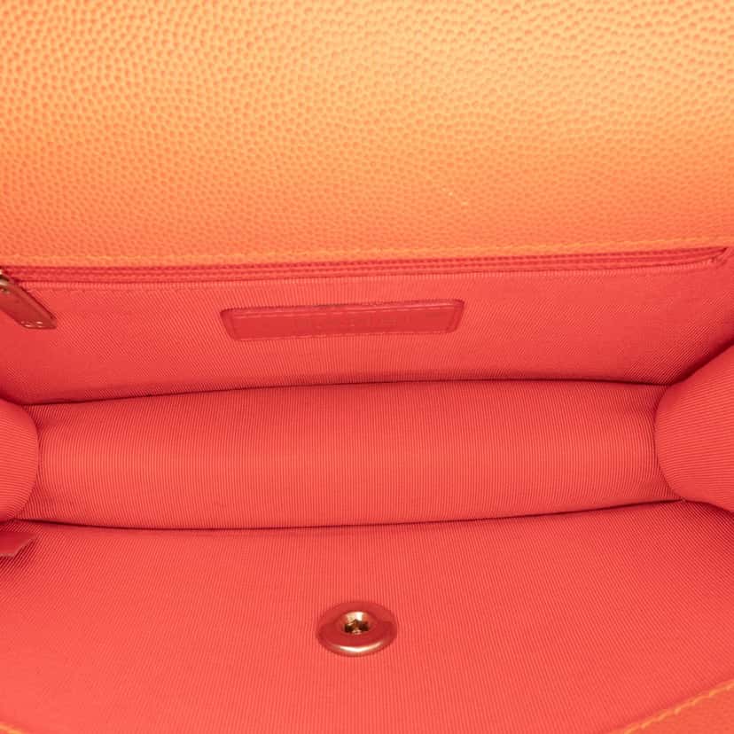 Chanel Small Quilted Caviar Sunset On The Sea Flap Orange Leather Good condition - Model View