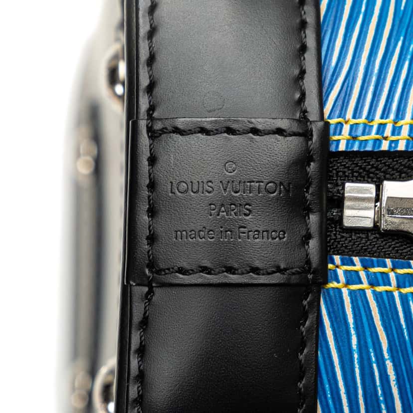 Louis Vuitton Epi Denim Alma BB Blue Leather Good condition - Box View
